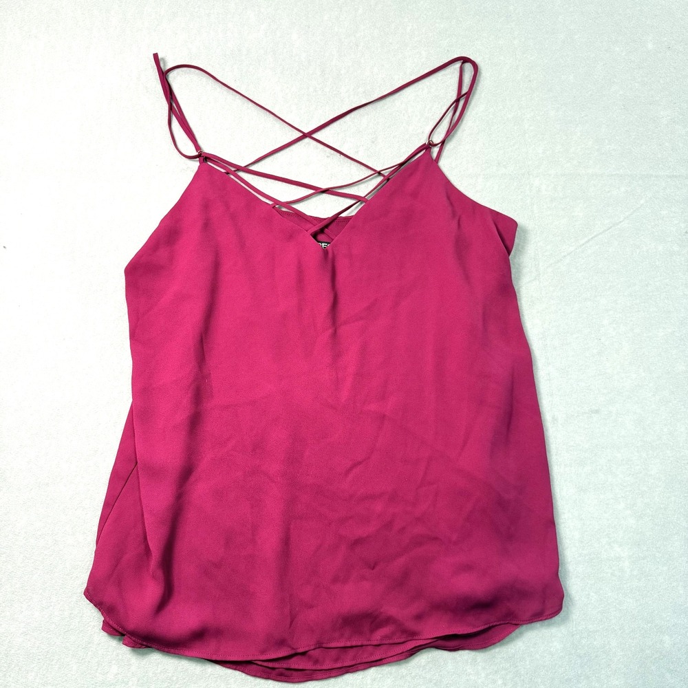 Women's Strappy Flowy Tank Fuschia Medium